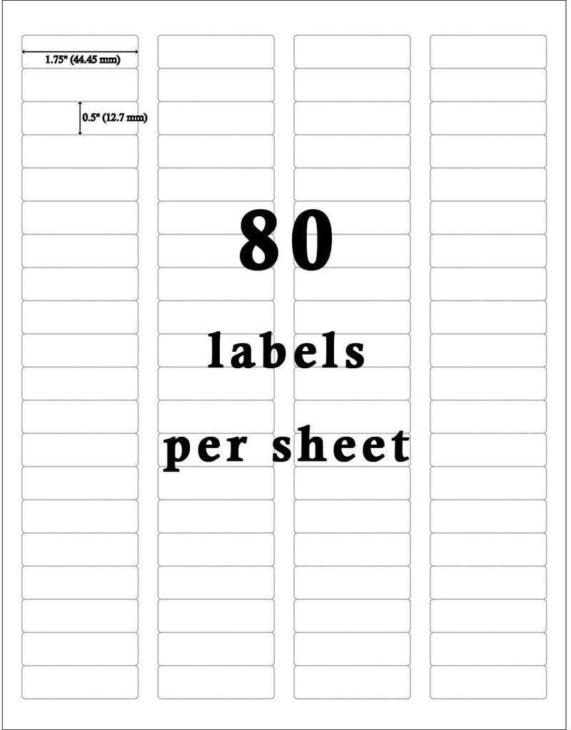 Mr-Label 1/2" x 1-3/4" Matte Frosted Clear Return Address Labels - Waterproof and Tear-Resistant - for Inkjet & Laser Printer - Permanent Adhesive (800 Labels) 800 labels