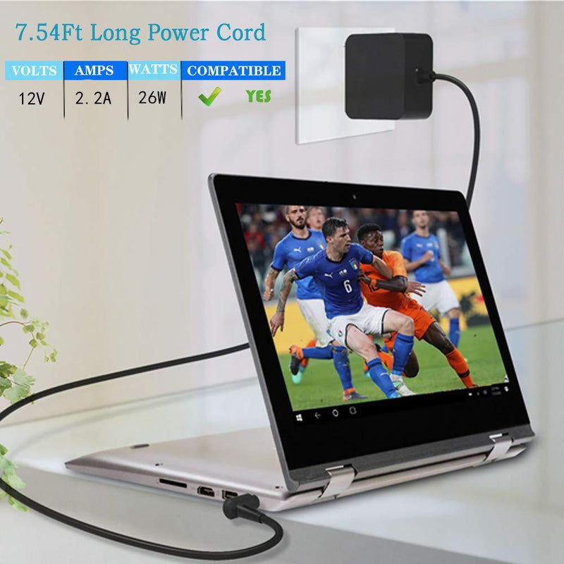 Chromebook Charger Fit for Samsung 11.6" Chromebook 3 XE500C13 XE303C12 XE501C13 303C 501C W14-026N1A Laptop AC Power Adapter Supply Cord 26W