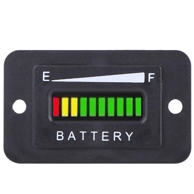 Qiilu Battery Fuel Gauge Indicator for Battery Powered Equipment Golf Cart(12/24V) 12/24V