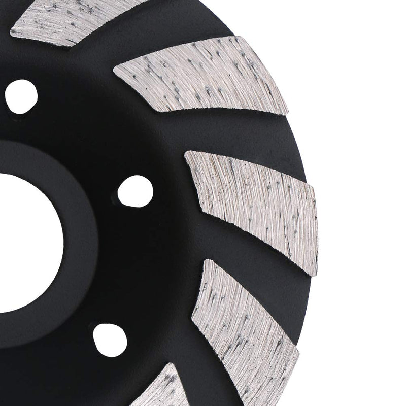 flintronic premium diamond cup wheel, 100x22.2 mm diamond cup wheel, diamond grinding plate universal, double row diamond grinding plate for concrete, natural stone, stone, masonry, angle grinder Turbo Gray 2. 100 x 22.2 mm