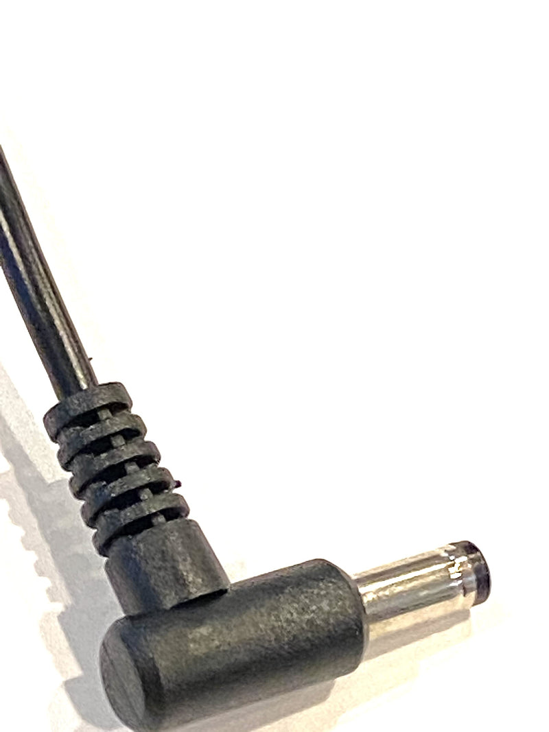 3 Pack 1 Foot Right Angle DC Power 5.5mm x 2.1mm Patch Cables Wire Male to Male