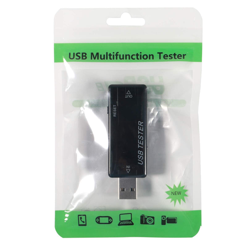 8 in 1 USB Tester Voltage and Current Tester 10V 3A Voltmeter Capacity Current Meter Digital Multimeter Current Tester Voltage Detector for Chargers Cables Power Banks 2 Black