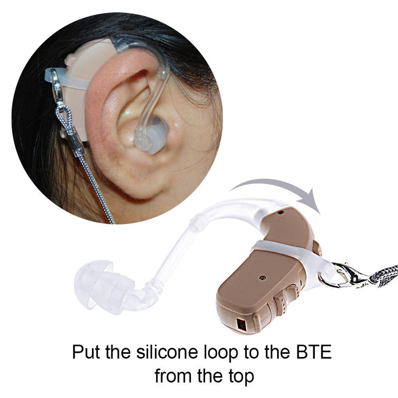 Hearing Aid Clip - Anti-Lost Hearing Aids Lanyard Protector BTE Clip Holder for Adults Seniors (Green) Green