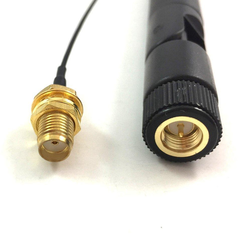 Replacement PS4 WiFi Antenna 2.4Ghz 6dbi Wireless Router Omni Aerial with SMA Male Connector with SMA Female to UFL. iPex Pigtail Cable 1.13 15cm