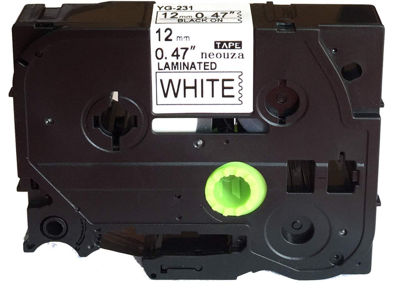 NEOUZA Compatible with Brother Ptouch Label Tape TZeB31 TZe231 TZe431 TZe531 TZe631 TZe731 12mm 0.47 Inch (Combo Set 1 Orange White Red Blue Yellow Green)