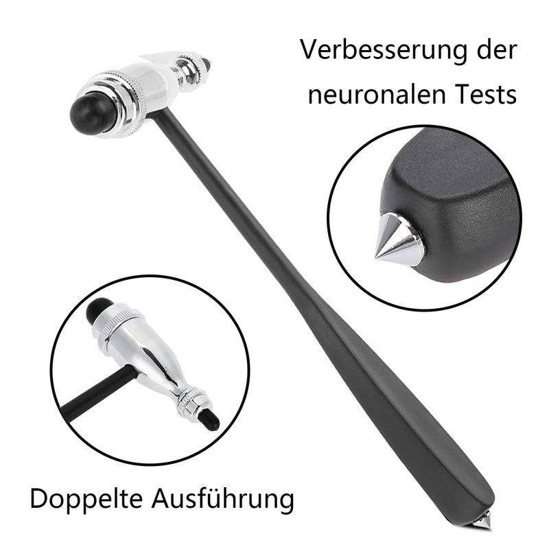 Neurological Reflex Hammer, Neuro Reflex Hammer with Double Plastic Head Lightweight Percussion Reflex Hammer Medical Neurology Therapy Hammer for Reflex Testing