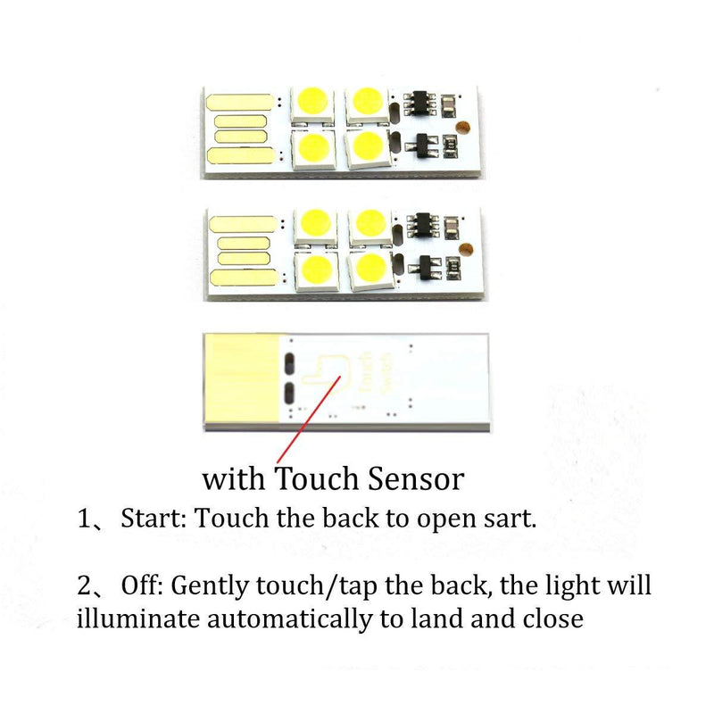 DaFuRui 12 pcs 4 Kinds of USB Light Keychain Super Bright LED Mini USB Port Portable Night Light for Laptop Keyboard Light