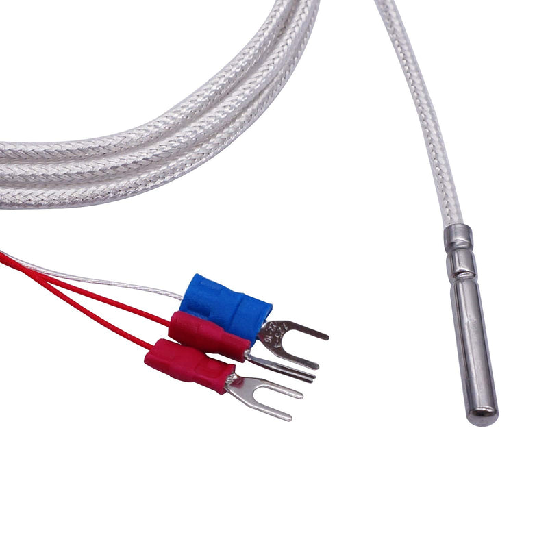 TWTADE PT100 Waterproof Temperature Sensor Three-wire Systemï¼ŒStainless Steel Probe(4Ã—30MM) Range:-50â„ƒ-200â„ƒ (6.6Feet) MT-6340-30mm 4mm x 30mm x 2M