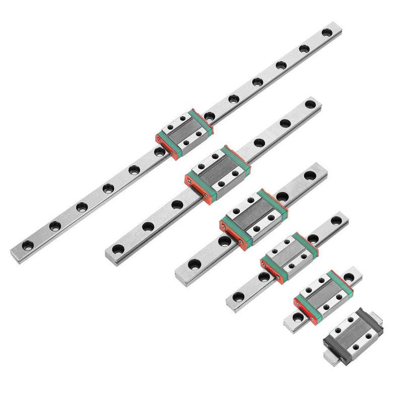 LML9B 9mm Linear Rail Mini Bearing Steel Guide Rail Slide Rail+ Slide Block Variety Length (100mm) 100mm