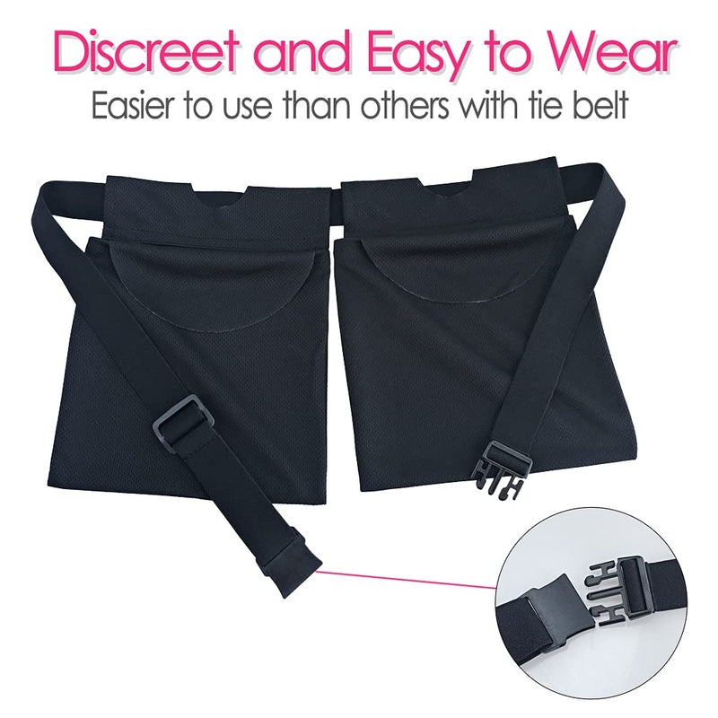 Drain Pouch Holder Adjustable Mastectomy Drainage Pockets Belt for Breast Cancer Surgery Reconstruction Post-Mastectomy JP Drain Bulbs Tummy Tuck Recovery Black Drain Pouch