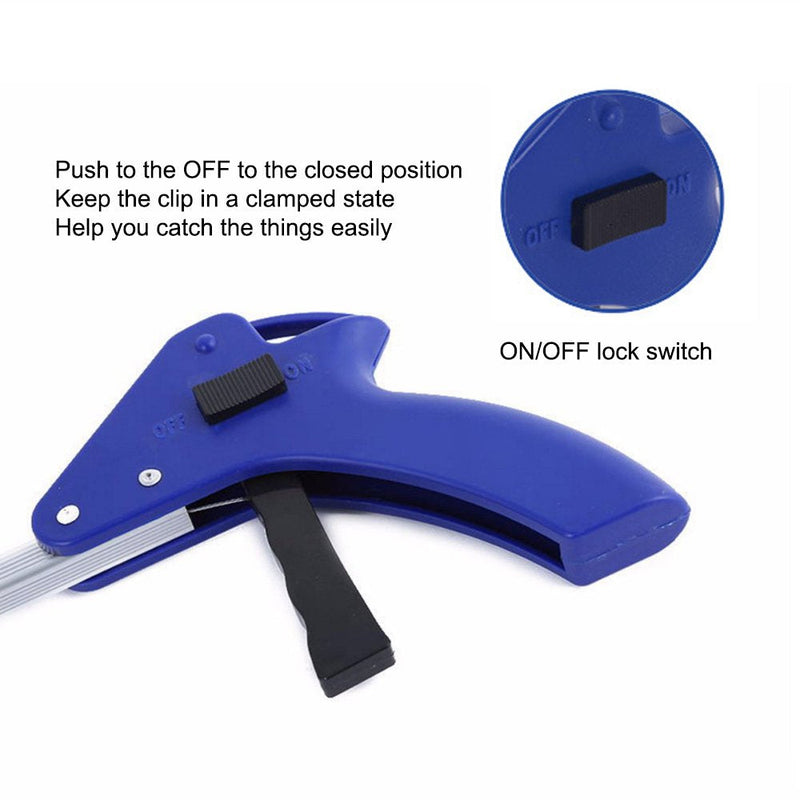 Foldable Reacher Grabber, Aluminium Alloy Long Arm Folding Helping Hand Trash Litter Picker Suction Cup Grabber Reach Pick-Up Tool Mobility Grip Hand Aid By Rely2016