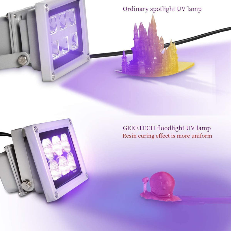 3D Printer UV Resin Curing Light for SLA/DLP/LCD 3D Printing, Solidify Photosensitive Resin, 405nm UV LED Lights with 60w Output Affect