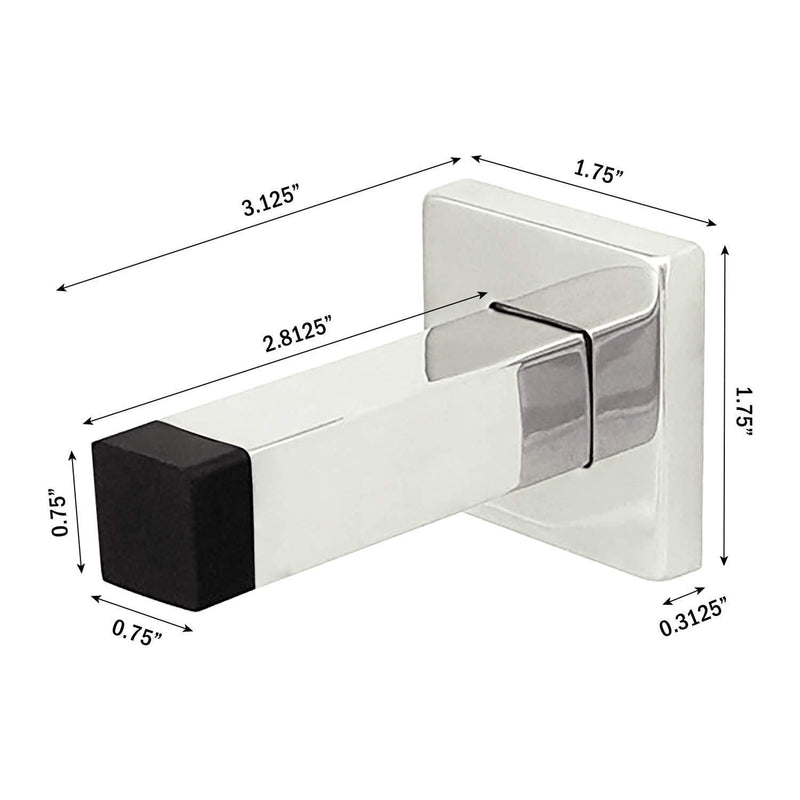 Nuk3y Modern Square Wall Door Stop or Coat Hook, 2 Pack (Oiled Rubbed Bronze) Oiled-Rubbed Bronze
