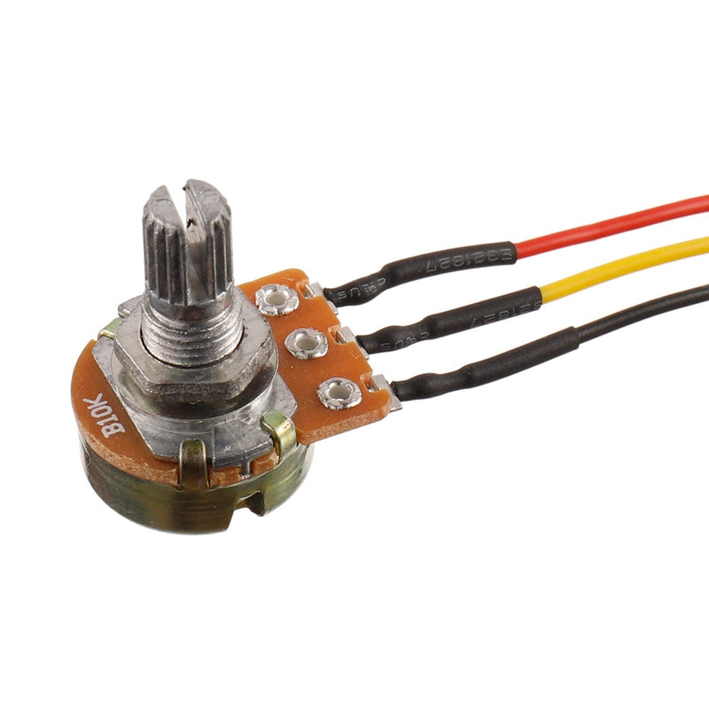 BOJACK B10K Knurled Shaft 3 Terminals Linear Taper Rotary Potentiometer WH148 10 K Ohm Single Turn Carbon Film Variable Resistor with XH2.54-3 Pin Connector Wire Cable（Pack of 2 Pcs）