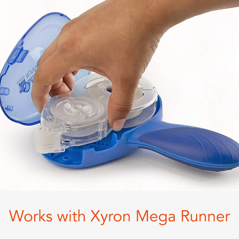 Xyron Mega Runner Adhesive Refill, .25" x 100', Permanent Adhesive, Refill Cartridge for Tape Runner, Perfect for Scrapbooking & DIY Craft Supplies, Home School Projects & Home Office (0702-12-25) Refill - 1/4"