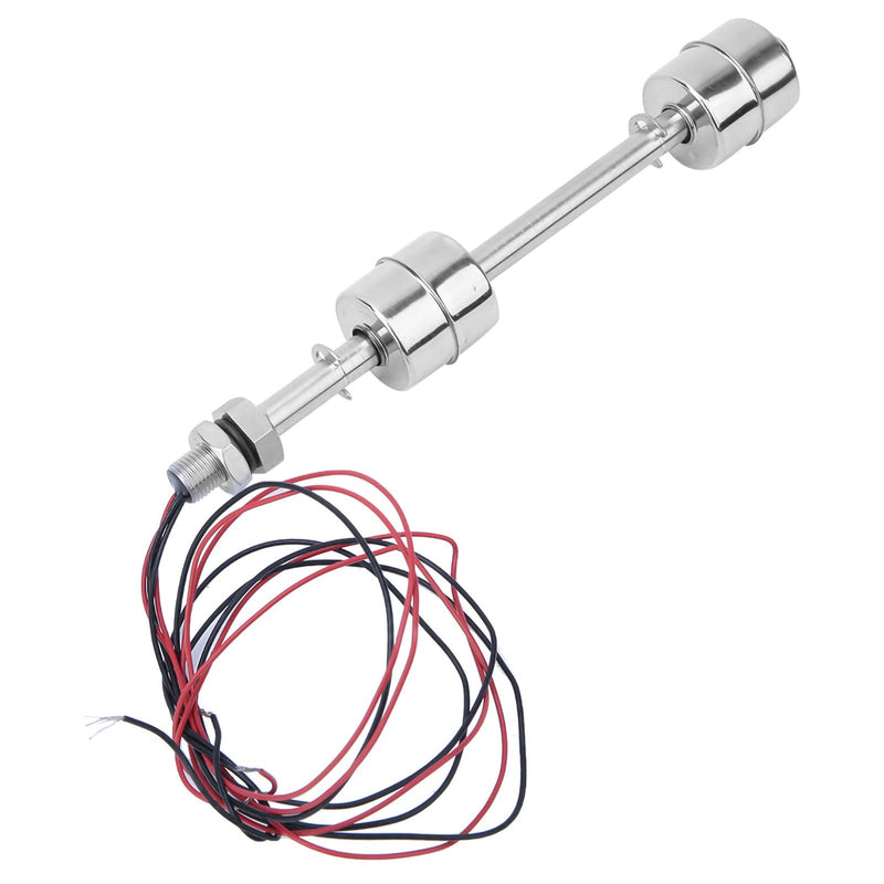 Water Level Sensor, 12V Ball Float Switch Double Ball Stainless Steel Level Sensor Float Switch for Water Tank, Pool and Aquarium (Floating Body 250mm)(Floating Body 150mm)