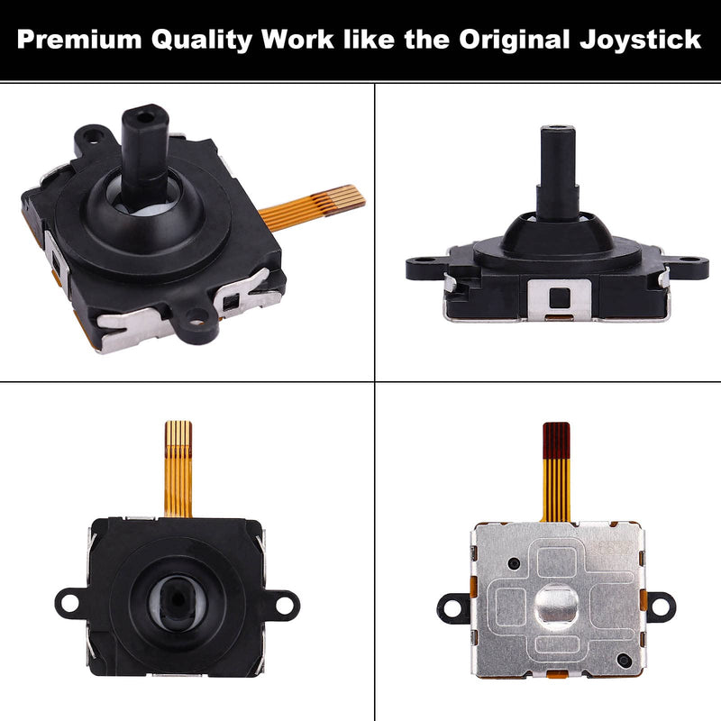 IKPEK 2Pcs Joystick Replacement for Oculus Quest 2 Controller, Joystick Analog Thumb Stick Repair Kit for Oculus Quest 2 Accessories Black - 2 Pack