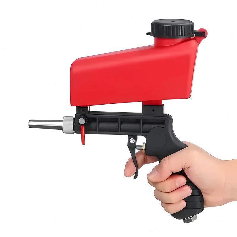 Sandblaster, Pneumatic Sandblasting Gun 90PSI Mini Handheld Sandblaster Portable Sandblaster for Sandblasting Polishing, Removing Metal Rust