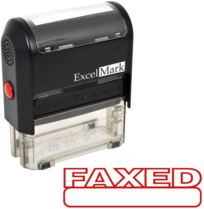 FAXED Self Inking Rubber Stamp - Red Ink