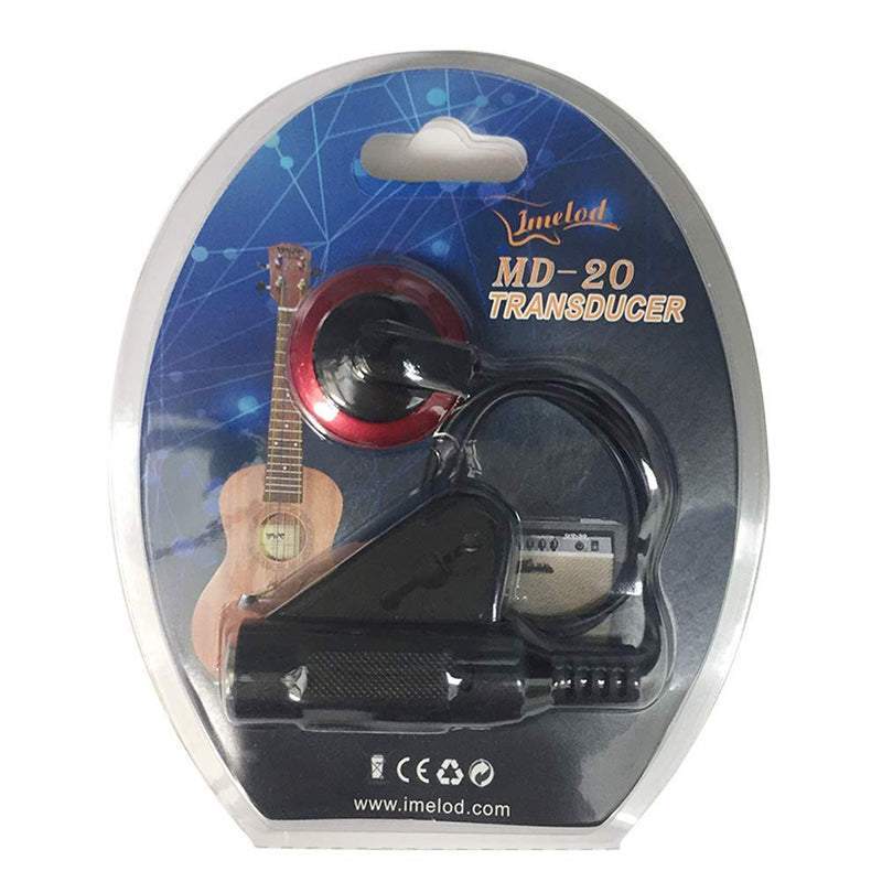 Imelod Contact Microphone Piezo Pickup Violin Microphone Pickup Cello Banjo Ukulele Mandolin Guitar Microphone Pickup Red