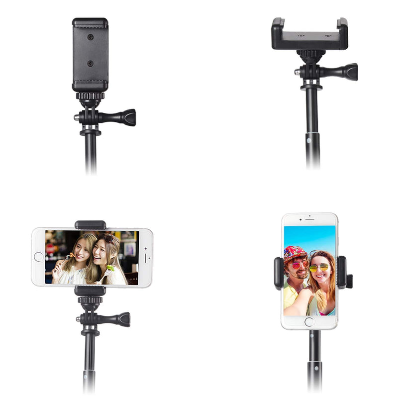 HSU Extendable Selfie Stick，Waterproof Hand Grip for GoPro Hero 9/8/7/6/5/4, Handheld Monopod Compatible with Cell Phones, AKASO Campark and Other Action Cameras Selfie Stick 7.9"to 22.6"