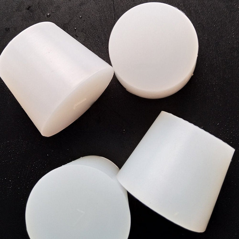 LGEGE White Tapered Shaped Solid Silicon Rubber Stopper Lab Stopper 7# Size 3 Pcs