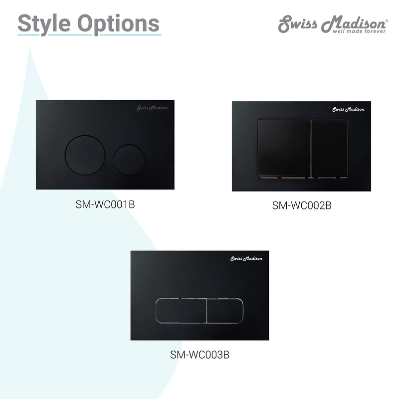 Swiss Madison Well Made Forever SM-WC001B Actuator Flush Plate, Black Round Button