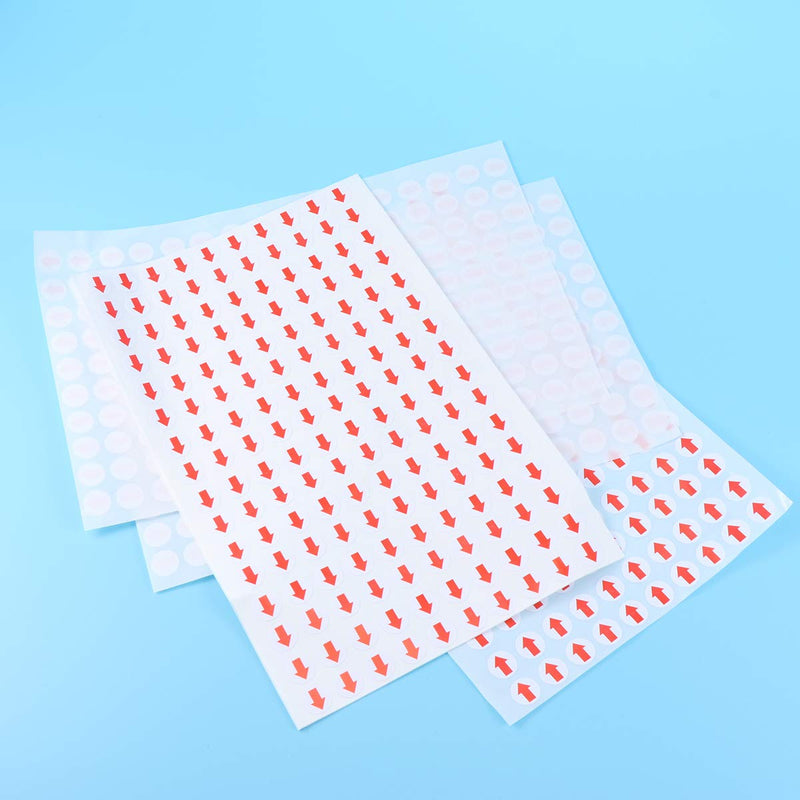 NUOBESTY Shipping and Packing Stickers Self Adhesive Sticky Red Arrow Labels Code Stickers Removable Small Circle Dot Product Inspection Defect Indicator Tape 3200PCS 10mm (White+Red)