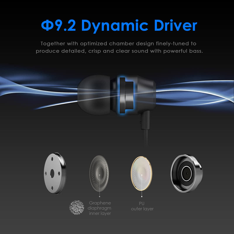 PALOVUE USB C Headphones Earbuds, in-Ear Type C Magnetic Earphones with Microphone Compatible with Samsung Galaxy S22 S21 Ultra S20 FE Note 20 10, Google Pixel 7 6 5 4, One Plus 9 8 7T, Black USB-C Connector