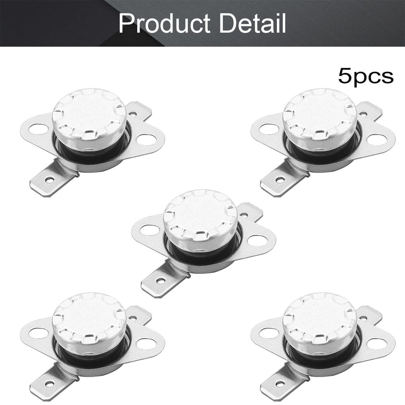 Fielect 5Pcs KSD301 Thermostat 70Â°C/158Â°F Normally Closed N.C Snap Disc Limit Temperature Control Switch Microwave Thermostat Thermal 70C 5Pcs