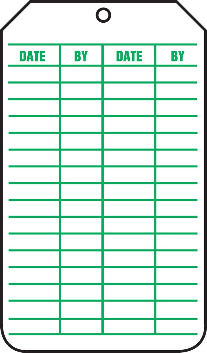 Accuform Signs TRS317CTP Scaffold Status Tag, Legend"Scaffold Inspection", 5.75" Length x 3.25" Width x 0.010" Thickness, PF-Cardstock, Green on White (Pack of 25)
