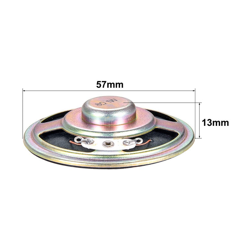 uxcell 1W 8 Ohm DIY Speaker 57mm Round Shape Replacement Loudspeaker