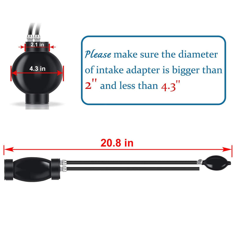OBDMONSTER Easy Intake Adapter, Automotive Smoke Machine Bladder, Block Tester, Inflatable Leak Plug, Evap Smoke Machine Leak Tester for 12V Vehicle