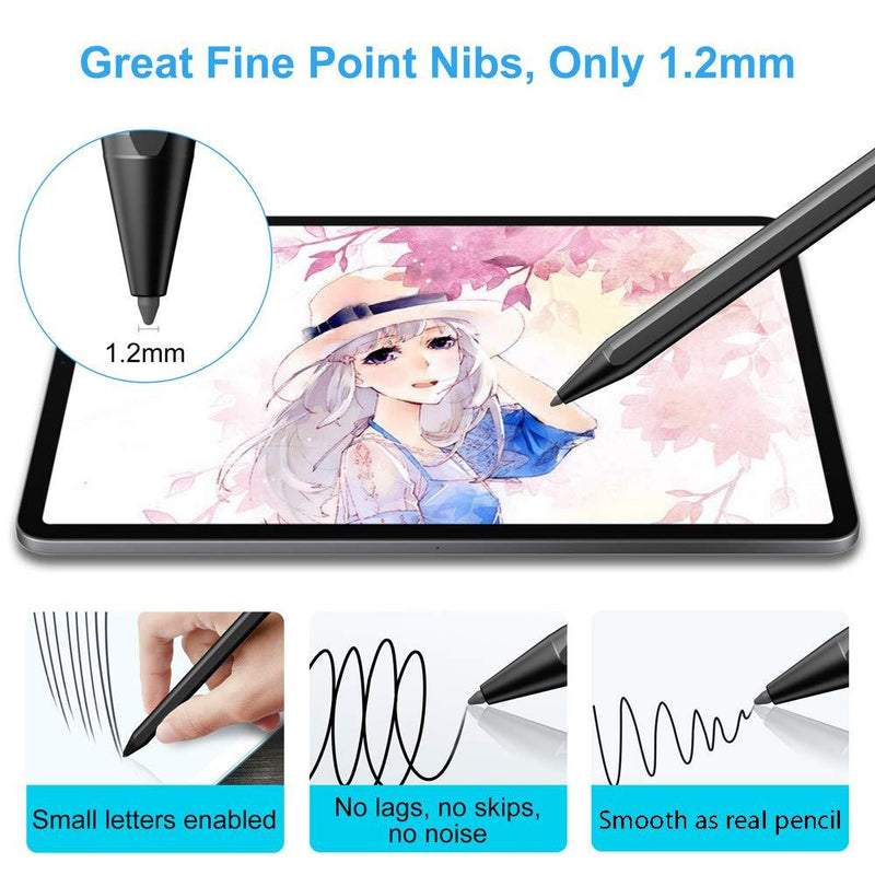 Stylus Pen for iPad with Palm Rejection, FOJOJO Active Pencil Compatible with (2018-2020) Apple iPad 8th/7th/6th Gen, iPad Air 4th/3rd Gen, iPad Pro 11 & 12.9 inch, iPad Mini 5th Gen Black