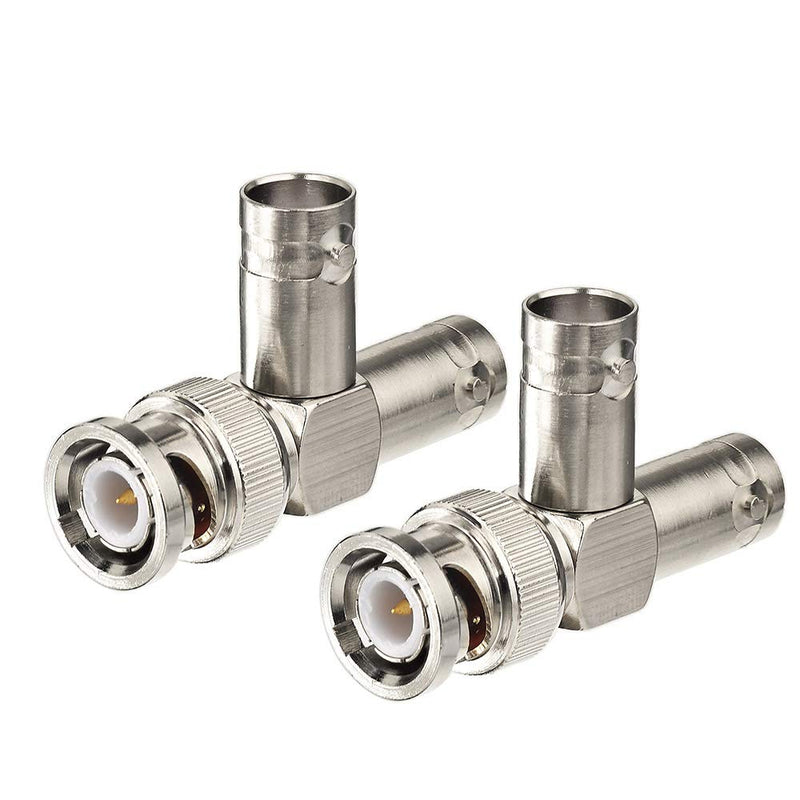 Eightwood 2pcs BNC Tee Adapter BNC Male to Dual BNC Female Jack Video Splitter Connector female-male-female