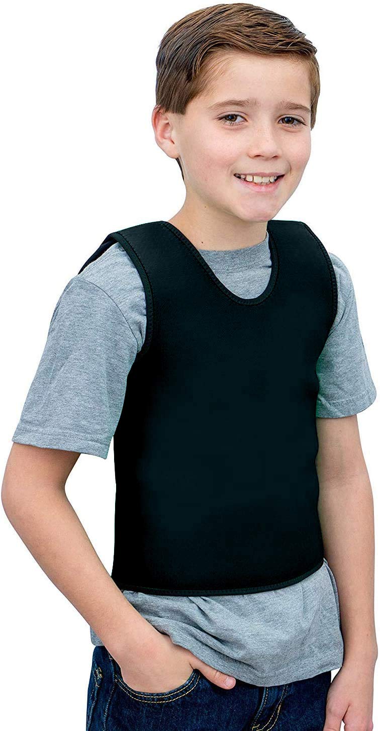Special Supplies Sensory Compression Vest Deep Pressure Comfort for Autism, Hyperactivity, Mood Processing Disorders, Breathable, Form-Fitting, Kids and Adults (Black, X-Small 14x24 inches) Black X-Small (Pack of 1)