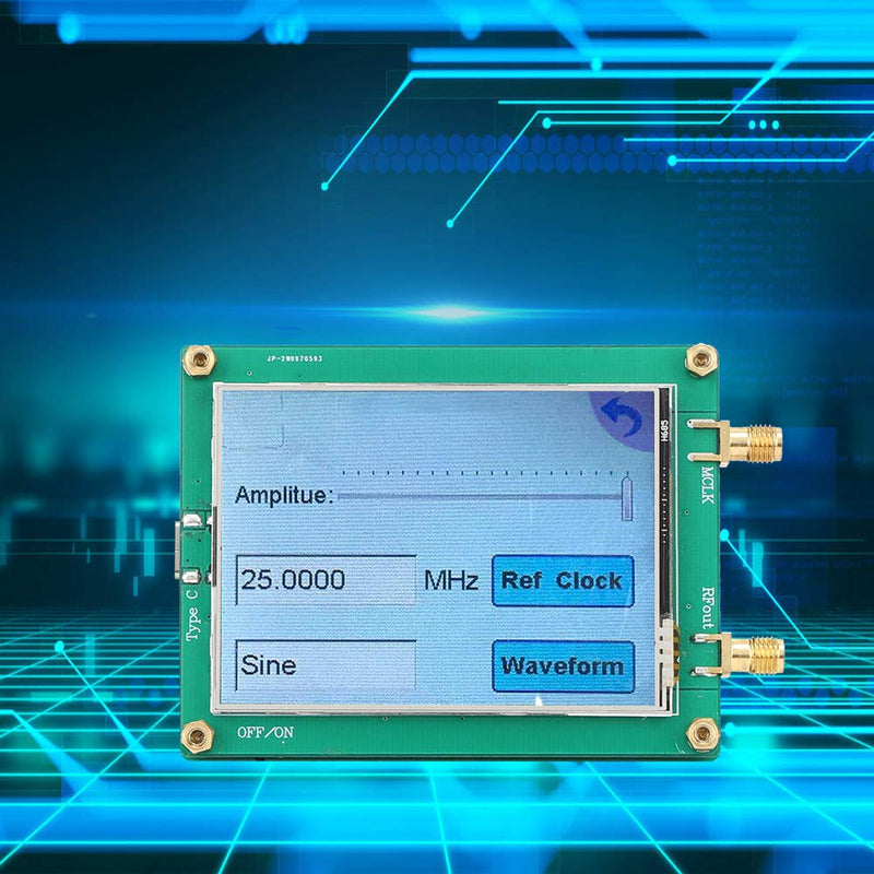 Signal Generator, AD9833 TFT Full Touch Screen Signal Generator DDS Source Dot Frequency for Sine/Triangle/Square Wave, for Proximity, Motion and Defect Detection