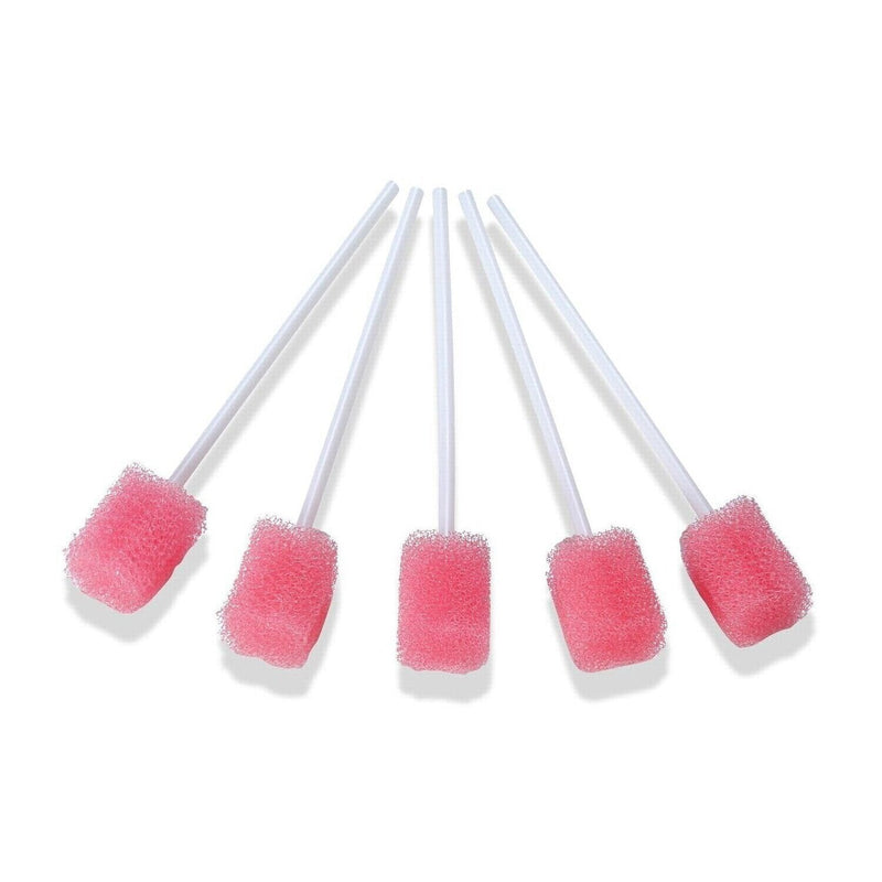 Disposable Oral Care Sponge Swabs(50pcs Pink) Petal shape pink
