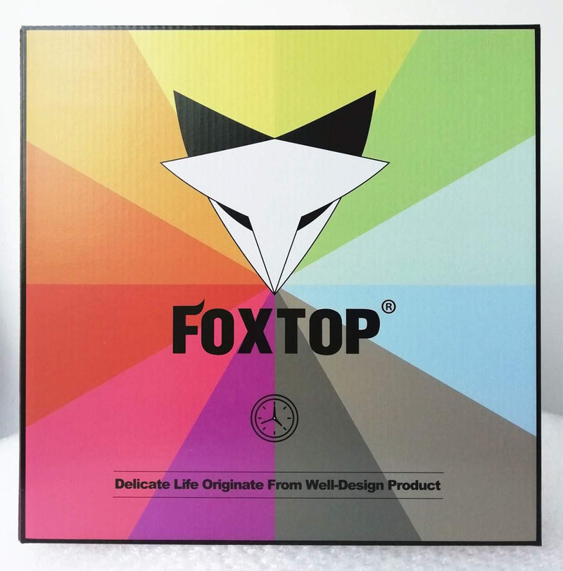 Foxtop Modern Wall Clock Silent Non-Ticking Battery Operated Round Silver Wall Clock for Office School Home Living Room Bedroom Bathroom Kitchen Decor 12 inch