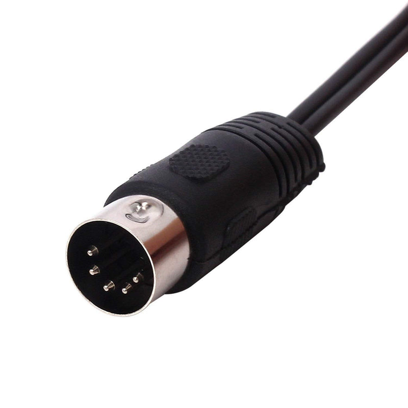 DIN 5 Pin to RCA Cable,Qaoquda 5ft/1.5m 5-Pin Din Male Plug to 2-RCA Male Audio Adapter Cable for Electrophonic Bang & Olufsen, Naim, Quad.Stereo Systems (DIN 5P M-2RCA M) DIN 5P M-2RCA M