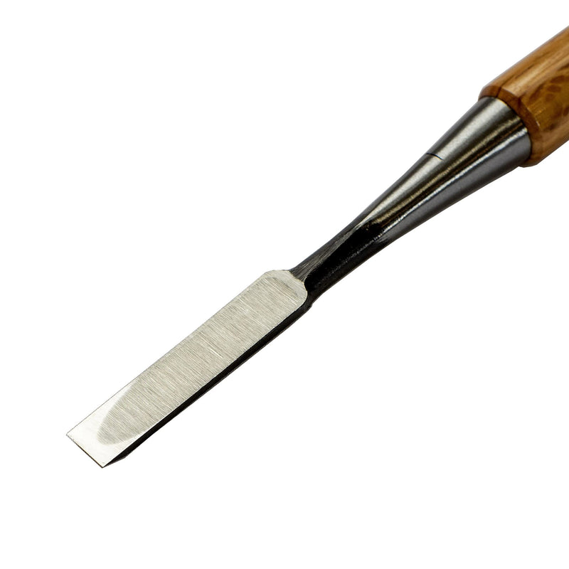 RANSHOU Japanese Chisel 12mm 1/2" Mortise Chisel Oire Nomi, Professional Wood Chisel for Woodworking, Japanese Red Oak Handle, Made in JAPAN