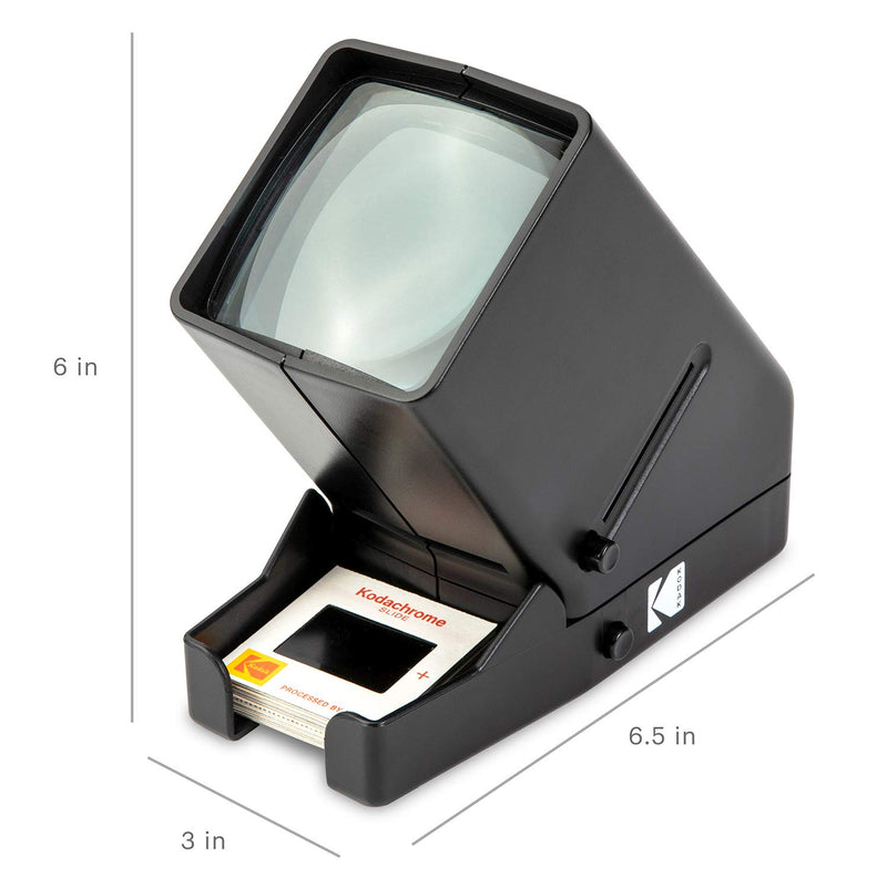 KODAK 35mm Slide and Film Viewer - Battery Operation, 3X Magnification, LED Lighted Viewing – for 35mm Slides & Film Negatives