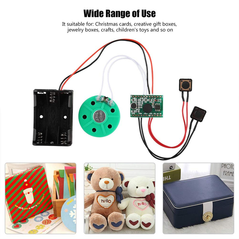 ASHATA Recordable Voice Module, Recording Chip Sound Reproducible Voice 60 Seconds DIY Greeting Card,Recording Reproduction Cable for DIY Voice Gift Modules for Gift