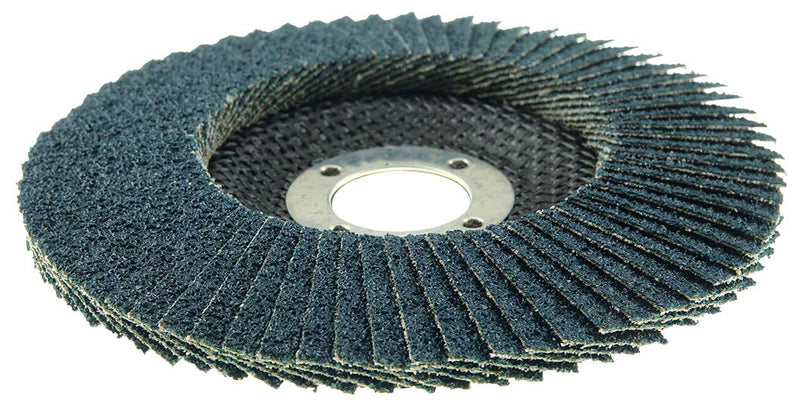 Weiler 31355 Wolverine 5" x 7/8" Arbor Hole Abrasive Flap Disc, 36 Grit Zirconia Alumina, Bevel Type 29, Phenolic Backing, Standard Density, Made in The USA, (Pack of 10) Type 29 7/8" Arbor
