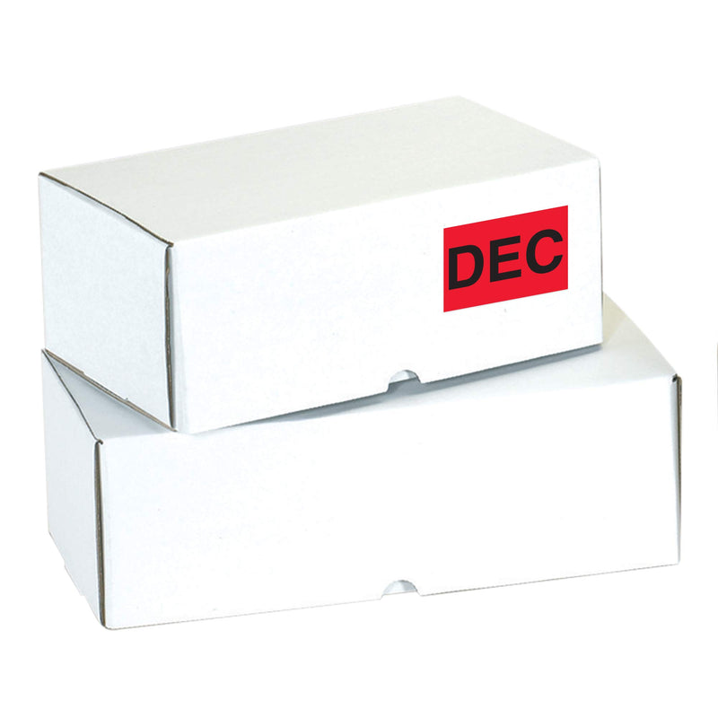 Ship Now Supply SNDL6921 Tape Logic Months of The Year Labels,"DEC", 2" x 3", Fluorescent Red (1 Roll of 500 Labels)