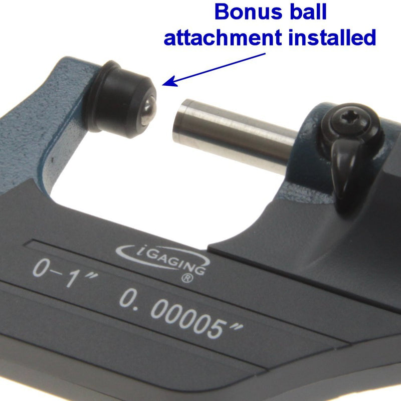 iGaging 0-1" Digital Electronic Micrometer w/Large Display Inch/Metric 0-1"/0-25mm