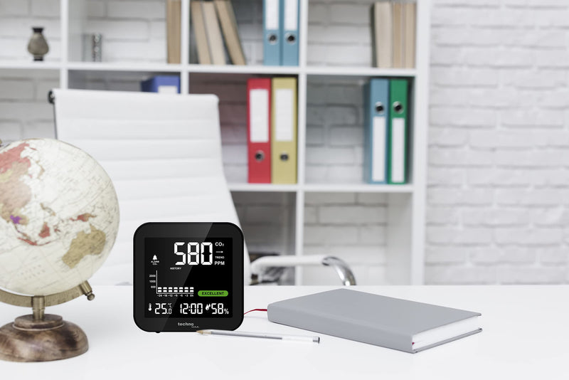 Technoline Monitor WL1025 Co2 monitor, Co2 knife, Co2 measuring device, battery, black single