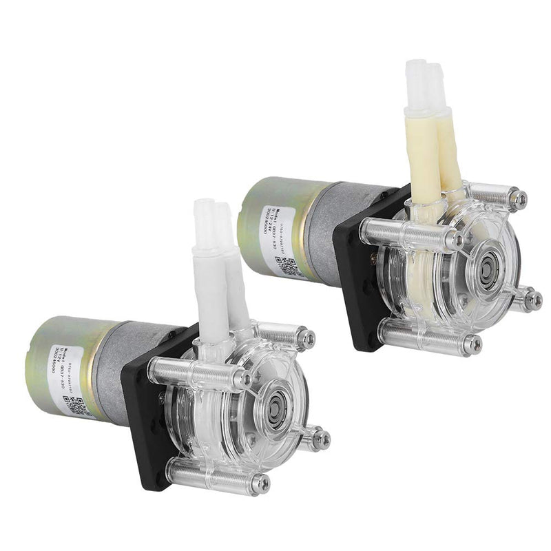 Peristaltic Pump DC Dosing Pump DC DIY Peristaltic Liquid Pump Dosing Head SelfPriming Stainless Steel Wheel Frame PC Transparent (24V)