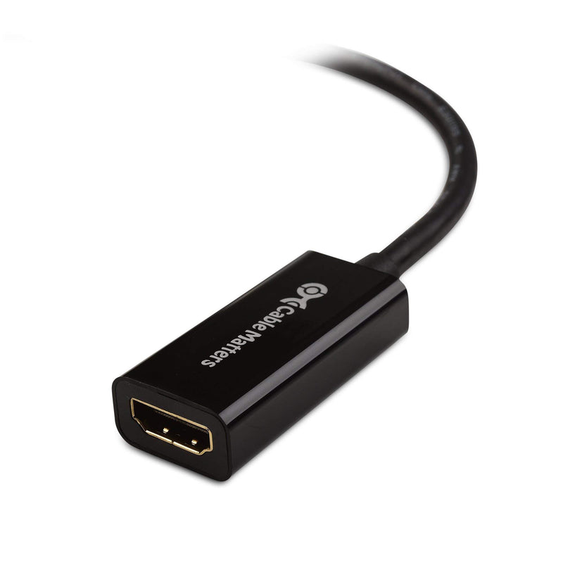 Cable Matters DisplayPort to HDMI Adapter (DP to HDMI Adapter is NOT Compatible with USB Ports, Do NOT Order for USB Ports on Computers) 1