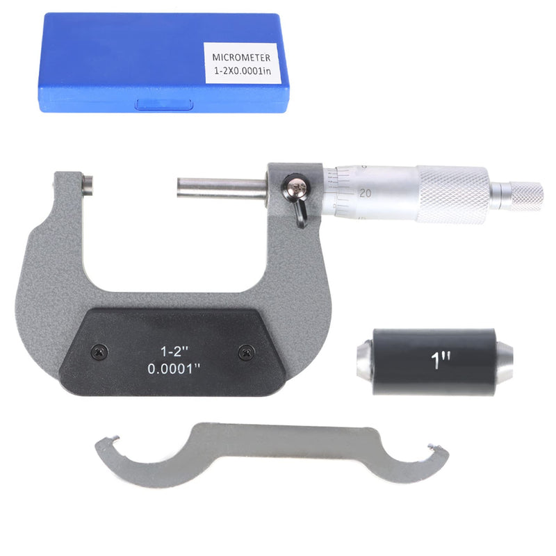 1-2" Precision Outside Micrometer 0.0001" Carbide Tipped for Precision Measurement Work